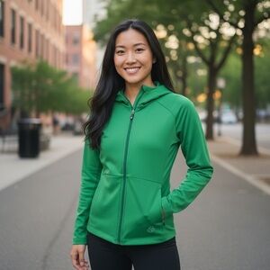 Patagonia Rhythm Nylon Spandex Green Hoody Size Medium